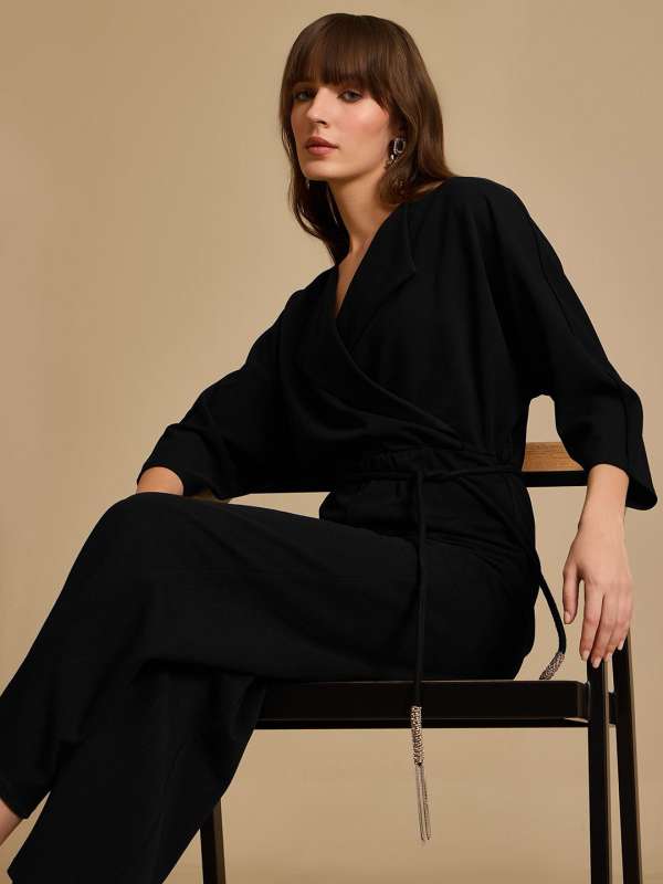 Kazo black jumpsuit hotsell