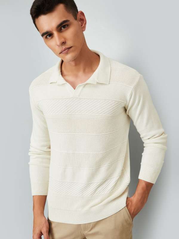 Sweater with white shirt on sale