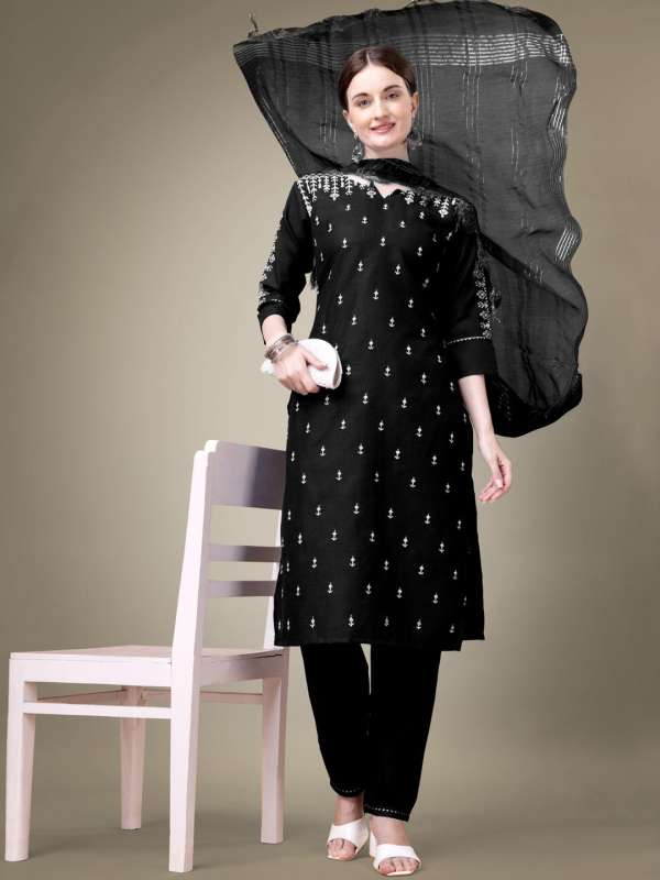 Black Kurti s Kurtas Kurta Sets Suits Buy Black Kurti s Kurtas Kurta Sets Suits online in India