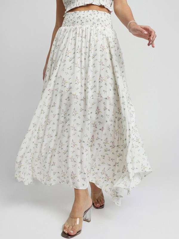 White Maxi Skirts Buy White Maxi Skirts online in India