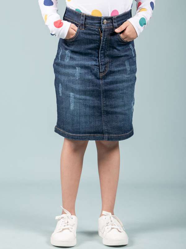 BEP WOMEN B EMBLEM DENIM MINI SKIRT