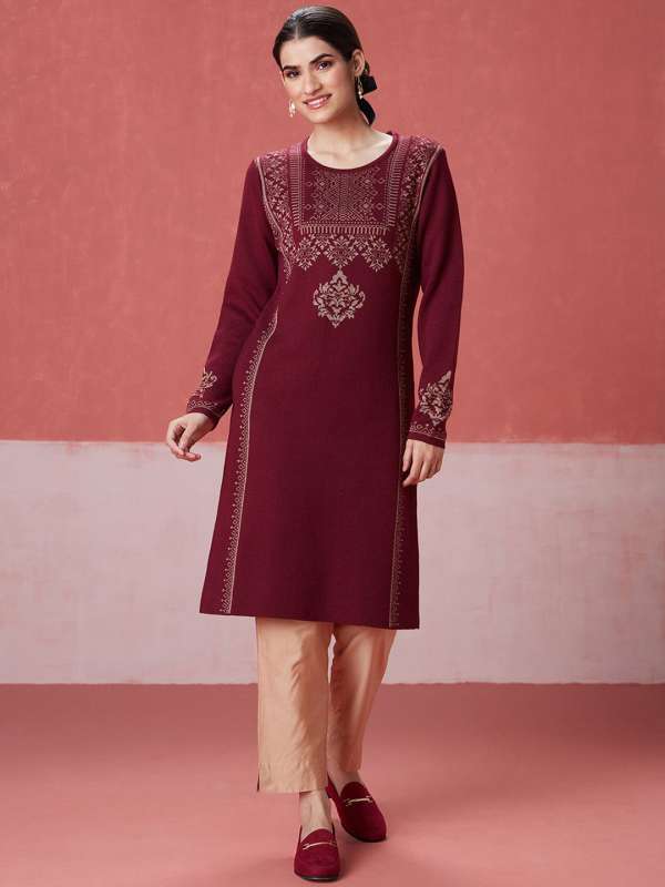 Woolen kurta on myntra top