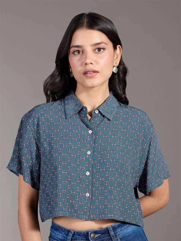 Dress shirt crop top online