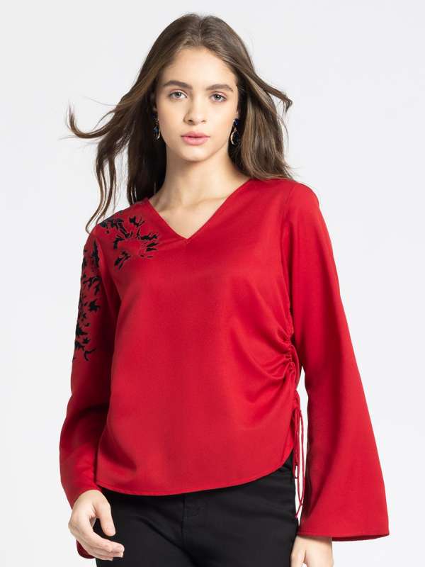 Red party wear top top