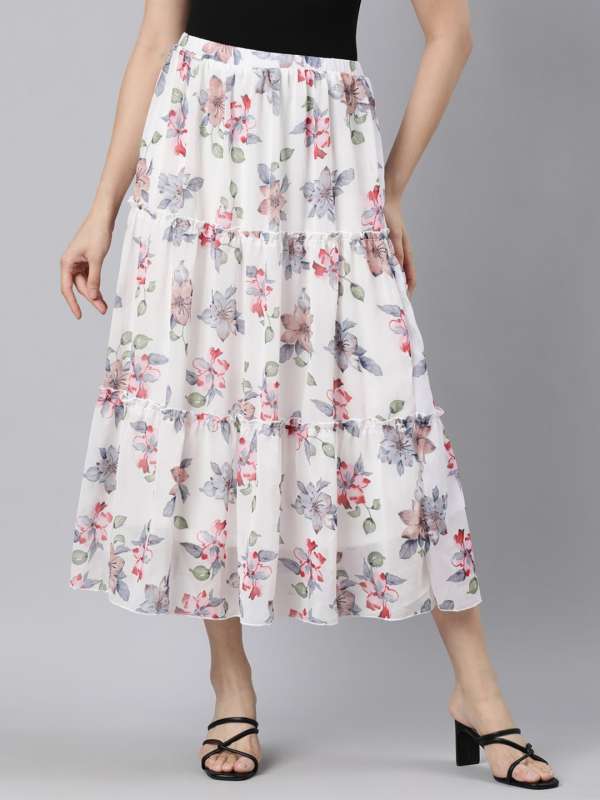 Floral Midi Skirt Buy Floral Midi Skirt online in India