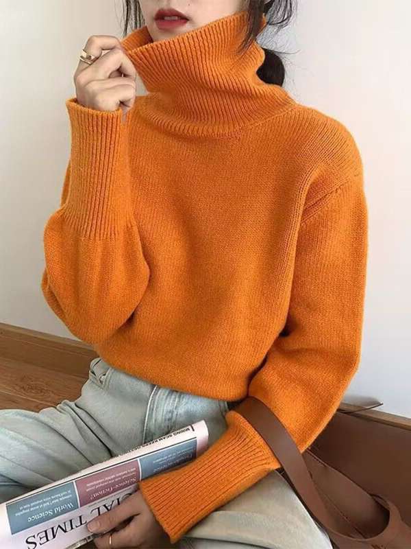 Women Orange Sweaters Buy Women Orange Sweaters online in India