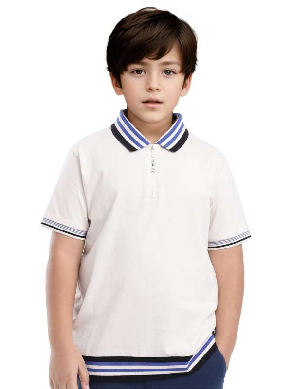 White polo t shirt boys clearance
