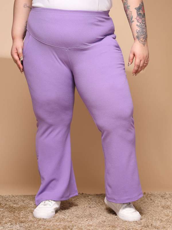 Purple jeggings plus size deals