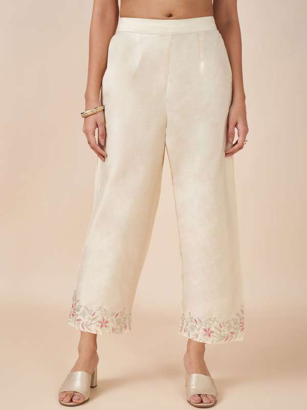 【冬バーゲン★特別送料無料！】 Culotte OHOTORO Pants pants） culotte linen （100% White パンツ