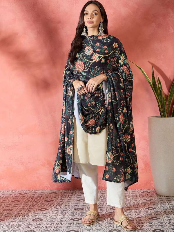 Black Velvet Shawl Buy Black Velvet Shawl online in India