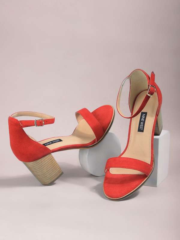 Nine west red sandals 2025