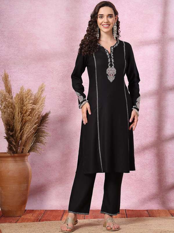 Women Black Kurtis Kurtas Buy Women Black Kurtis Kurtas online in India