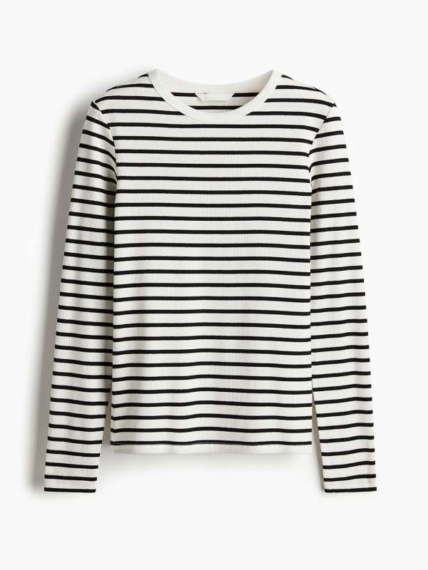 Striped tees for women discount