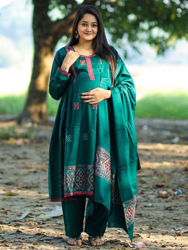 Woolen salwar suit for ladies on sale