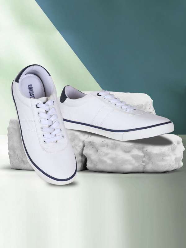 Roadster white canvas shoes sales