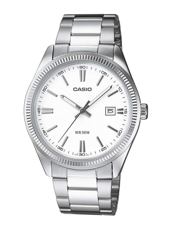 Casio watches white dial shop