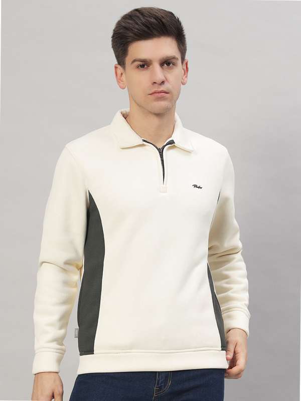 Sweatshirt with white collar on sale