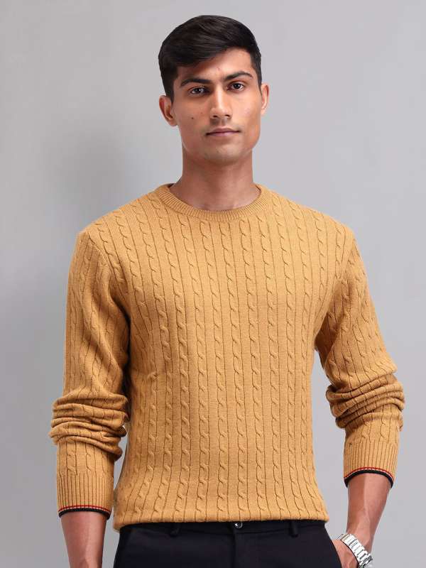 Mustard Yellow Sweaters Buy Mustard Yellow Sweaters online in India