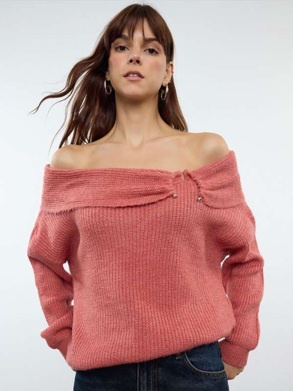 Off Shoulder Top Sweatshirt Sweaters Buy Off Shoulder Top Sweatshirt Sweaters online in India