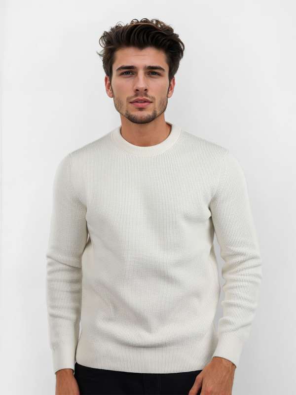 Sweater with white shirt clearance