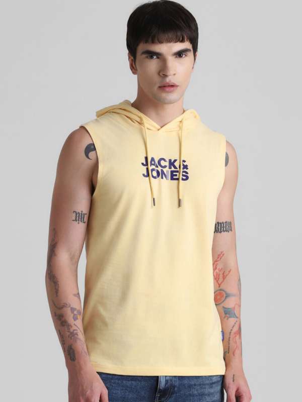 Yellow sleeveless shirt top