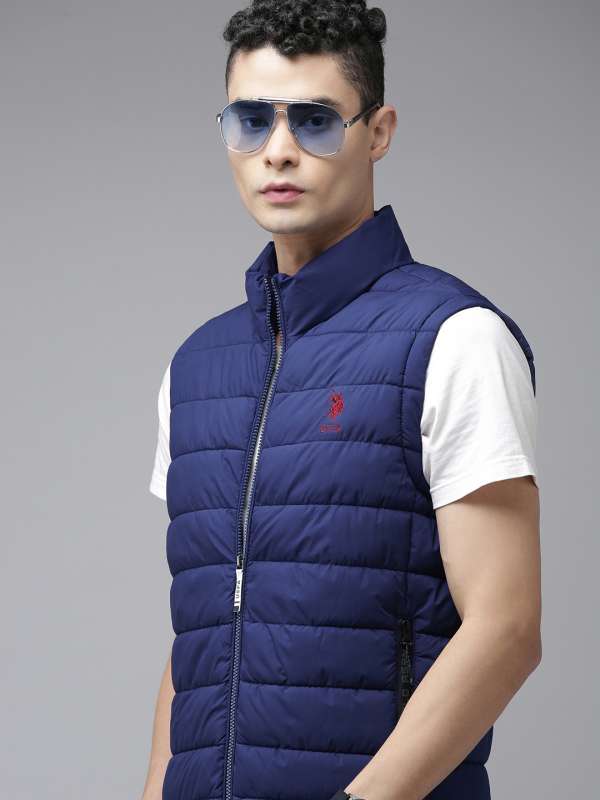 Buy U S Polo Assn Men Blue Solid Puffer Jacket Jackets for Men 19020754 Myntra