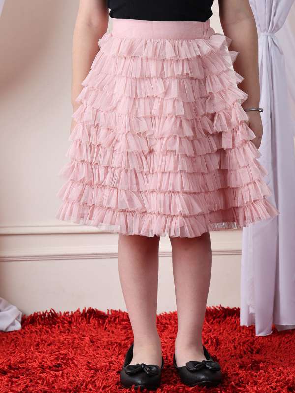 Net ruffle skirt online shop