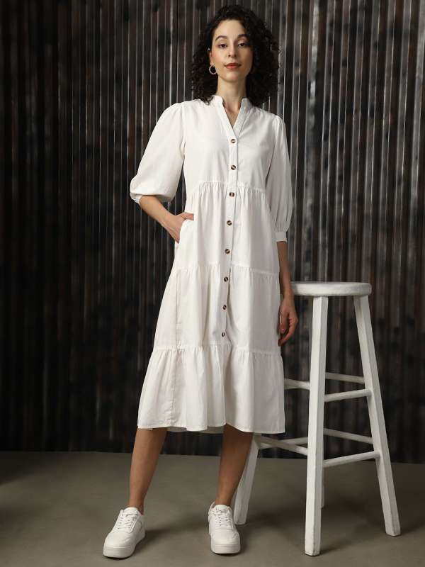 White shirt dress online india on sale