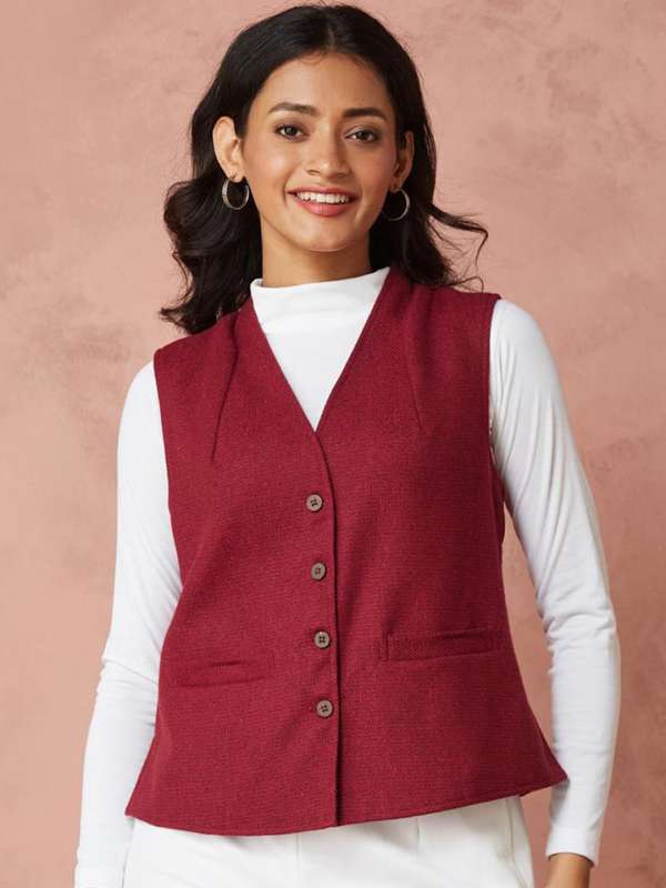 Red Waistcoat Buy Red Waistcoat online in India