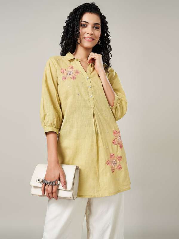 yellow tunic top