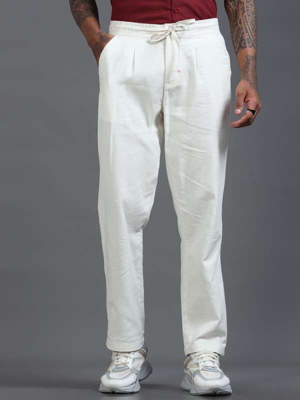 White trousers mens cheap outlet