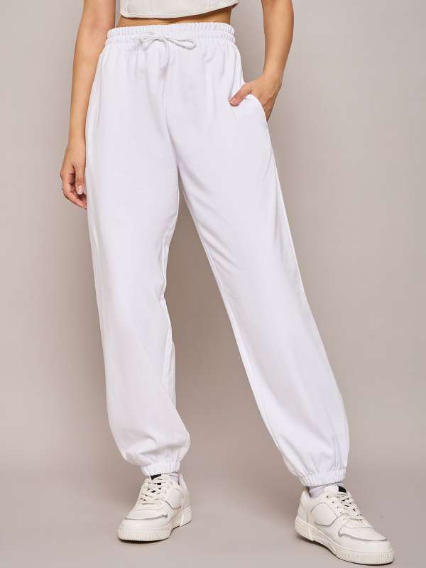 White jogger pants womens best sale
