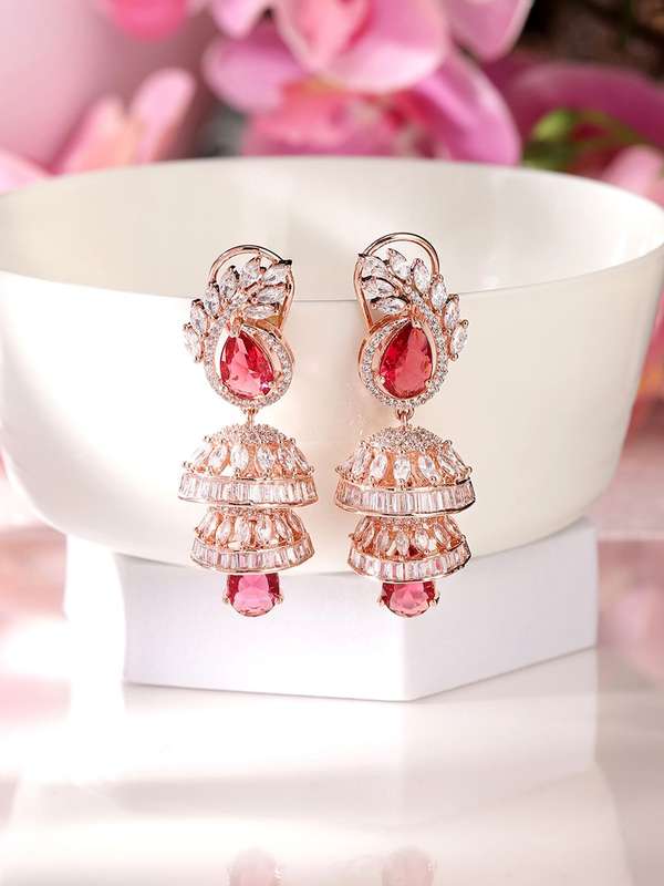 Rose gold jhumka cheap