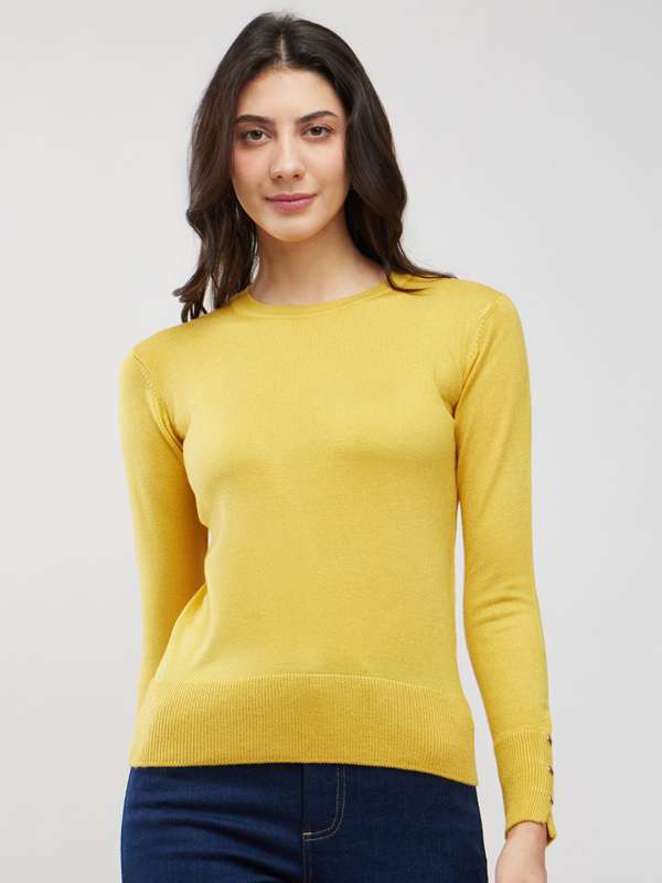 Women Yellow Sweaters Buy Women Yellow Sweaters online in India