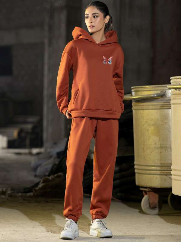 Womens orange tracksuit sales