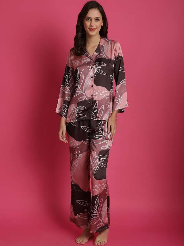 Silk Night Suit Buy Trendy Silk Night Suit Online in India Myntra