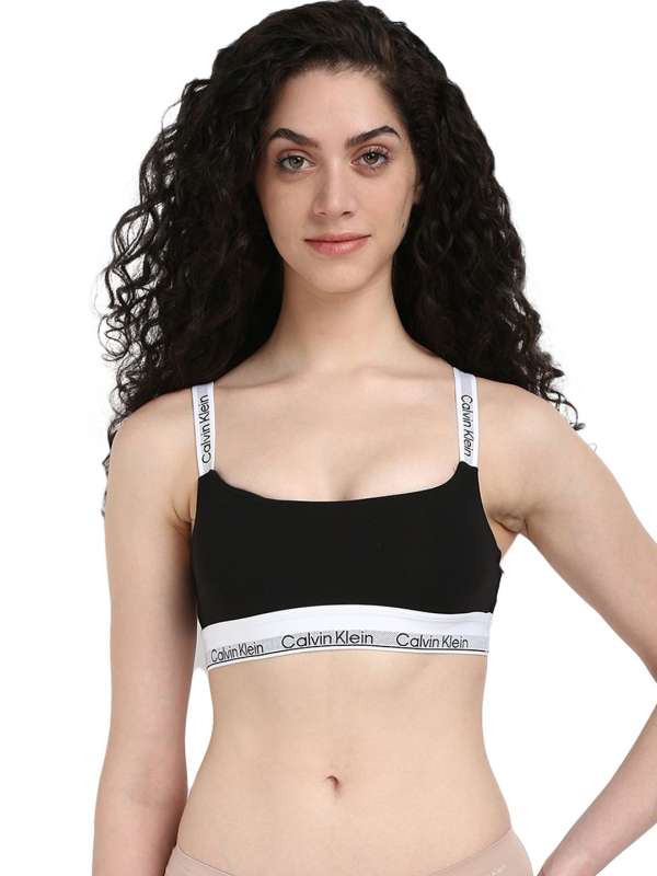 Calvin Klein Underwear Black Non Padded Sports Bra Buy Calvin Klein Underwear Black Non Padded Sports Bra online in India