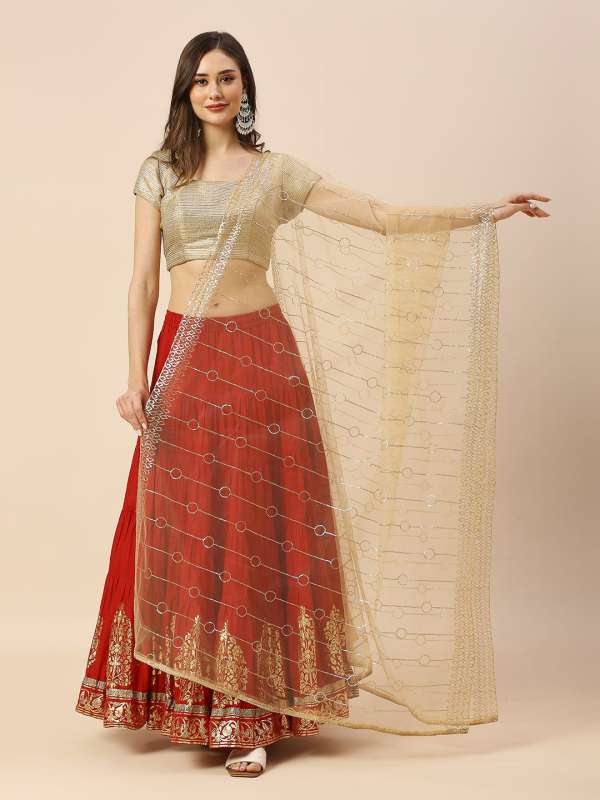 Golden Net Dupatta Buy Golden Net Dupatta online in India
