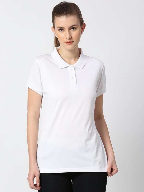 Ladies white polo t shirt outlet