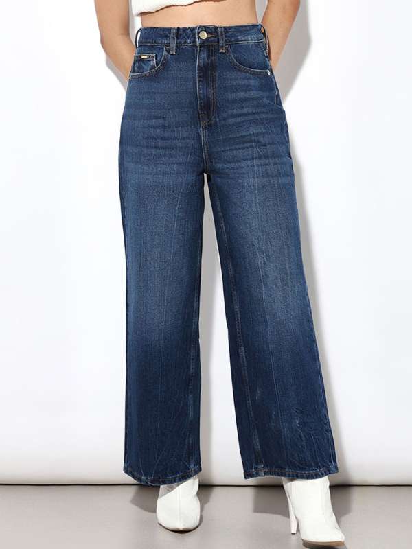 Wide leg jeans online india top