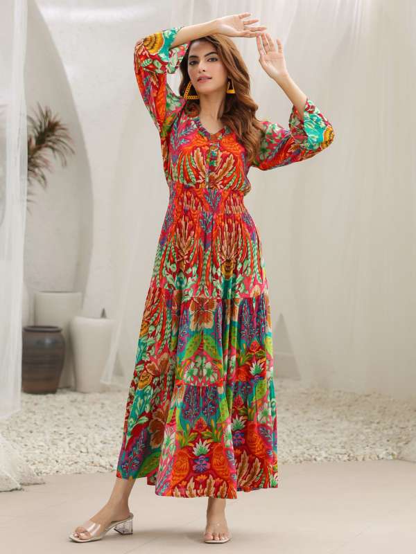 Women Maxi Dresses Trishaa By Pantaloons Rain Rainbow Buy Women Maxi Dresses Trishaa By Pantaloons Rain Rainbow online in India