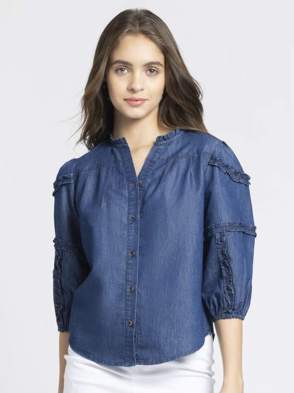 Jeans tops for ladies online shopping shop