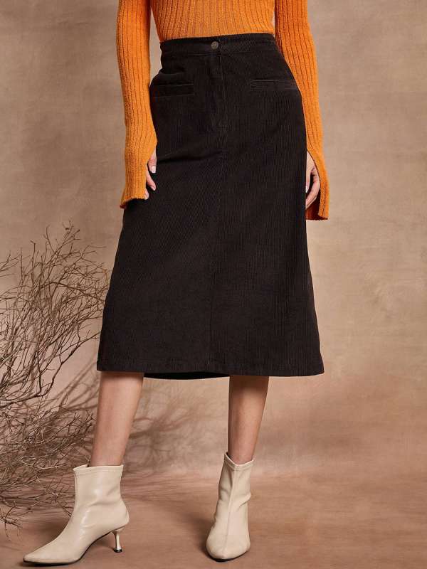 Corduroy skirt india shop