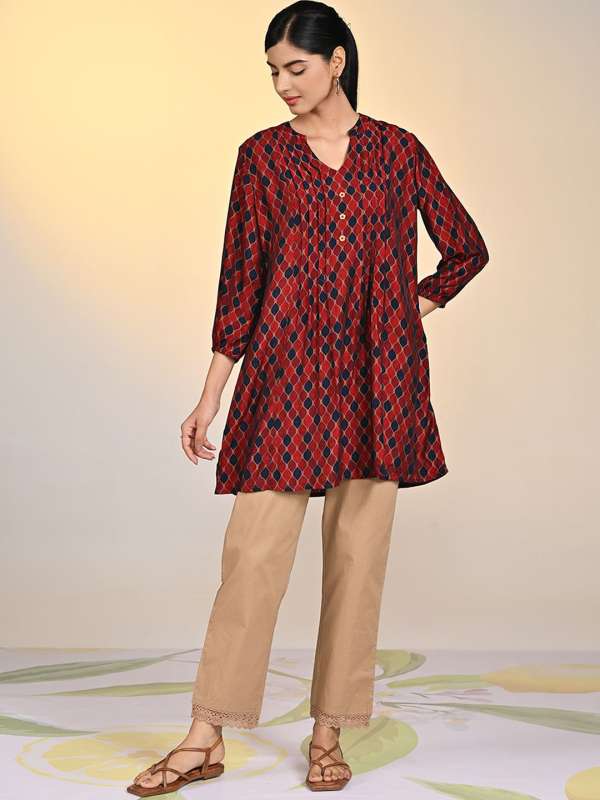 Red Women Kurtis Peppertree Lakshita Buy Red Women Kurtis Peppertree Lakshita online in India