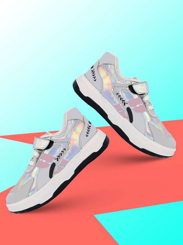Silver Kids Shoes Sneakers Buy Silver Kids Shoes Sneakers online in India