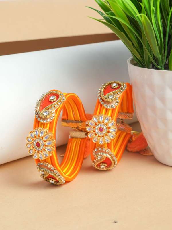 Orange Bangles Buy Orange Bangles online in India