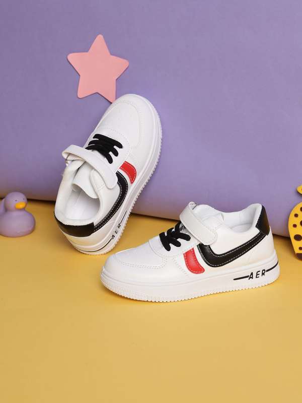 Kids white velcro shoes online