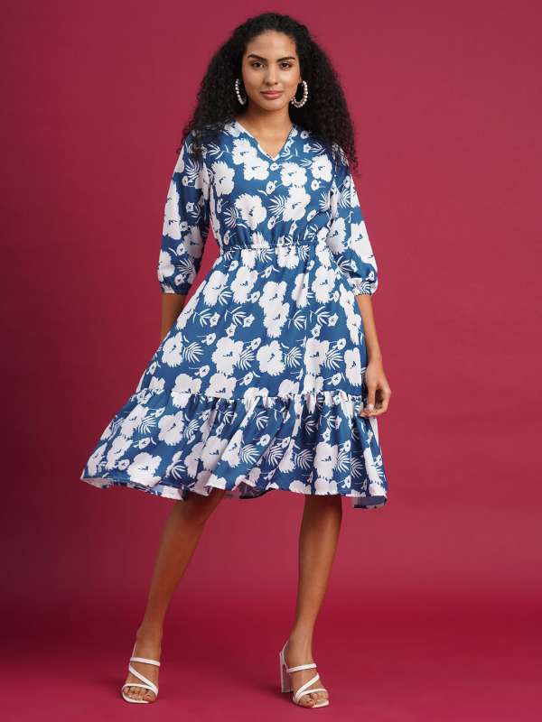Knee length one piece on myntra clearance