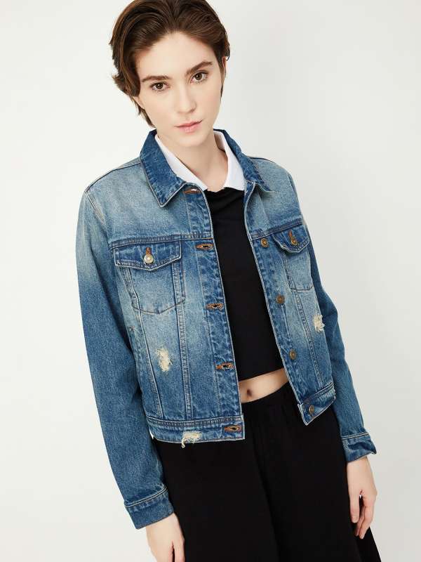 Denim jackets for womens online myntra store