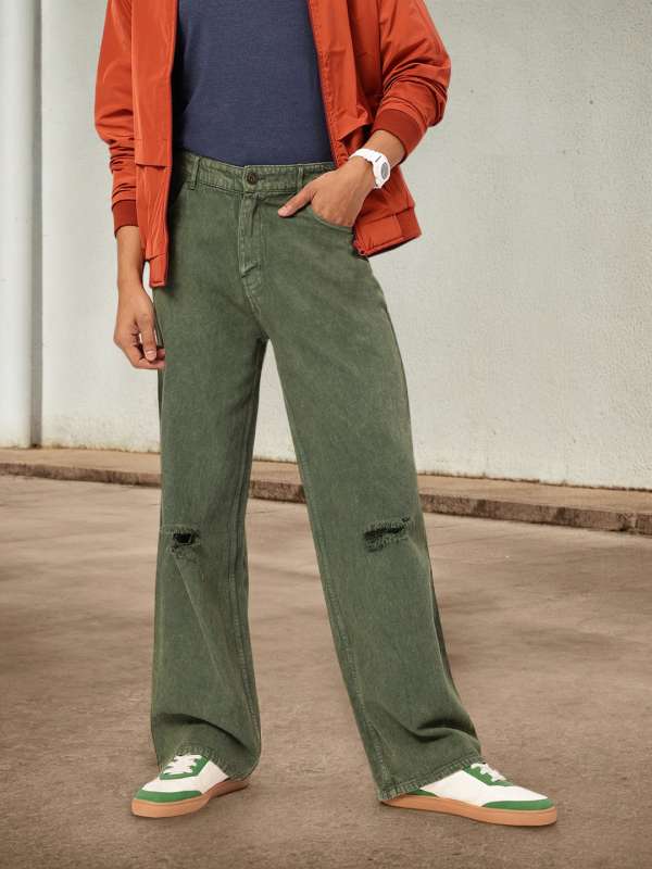 Military Green Jeans Buy Military Green Jeans online in India